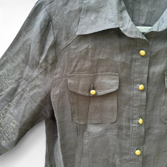 Black Button-Up Shirt - Picture 3 of 6